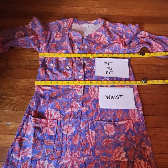 KERRY CASSILL 100% Indian Cotton Batik Handprinted Tunic Dress - Picture 7 of 9